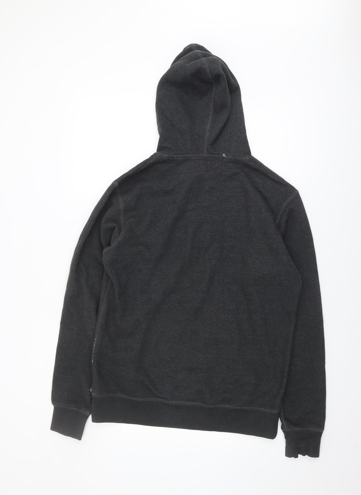 HUF Men's Black Hoodie, Size S, Logo Pullover Fleece