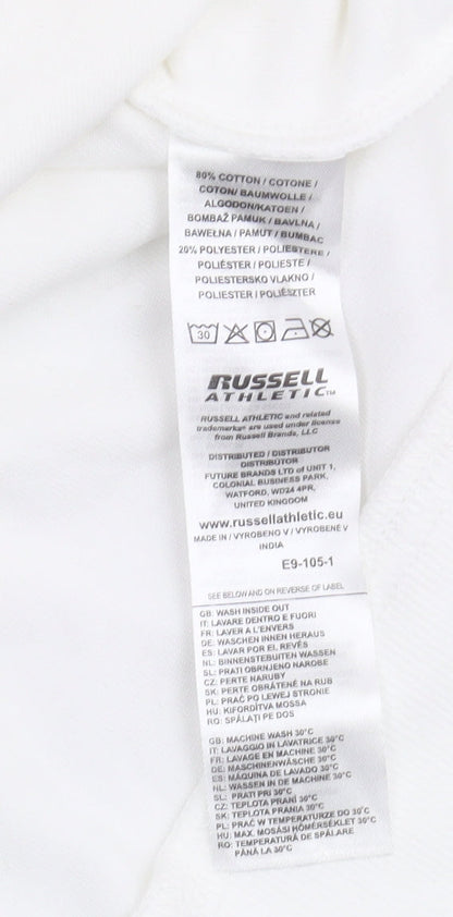 Russell Athletic Unisex White XS Pullover Hoodie