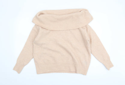 Womens UK Size S Warehouse Beige Pullover Jumper