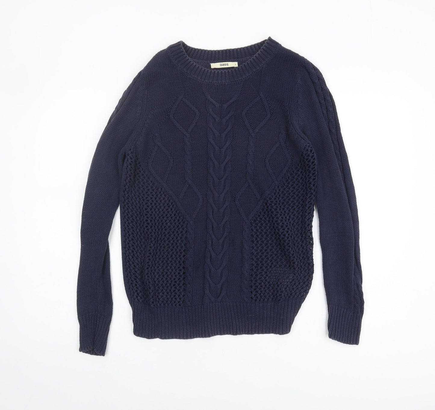 Womens UK Size S Oasis Blue Pullover Jumper