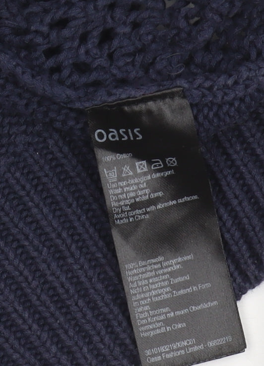Womens UK Size S Oasis Blue Pullover Jumper
