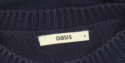 Womens UK Size S Oasis Blue Pullover Jumper