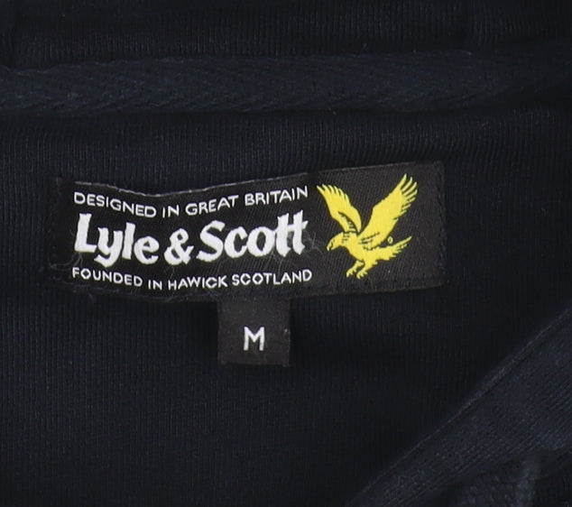 Mens UK Size M Lyle & Scott Blue Pullover Hoodie