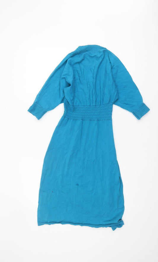 Monsoon Petite Blue Women's Dress Size 6