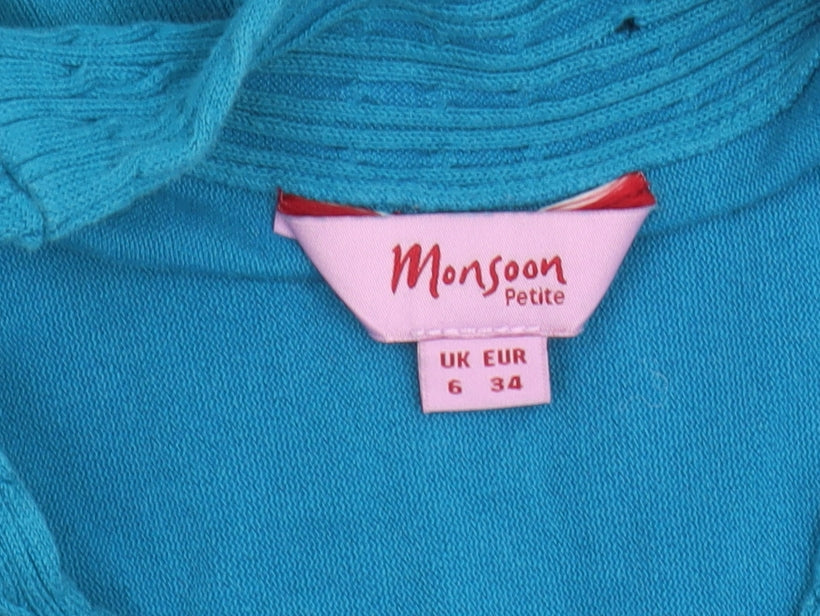 Monsoon Petite Blue Women's Dress Size 6