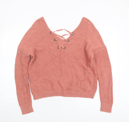Womens UK Size M Karen Millen Pink Pullover Jumper