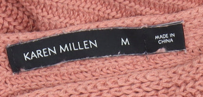 Womens UK Size M Karen Millen Pink Pullover Jumper