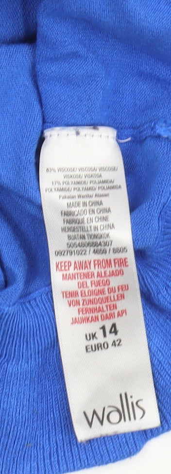 Womens UK Size 14 Wallis Blue Pullover Jumper