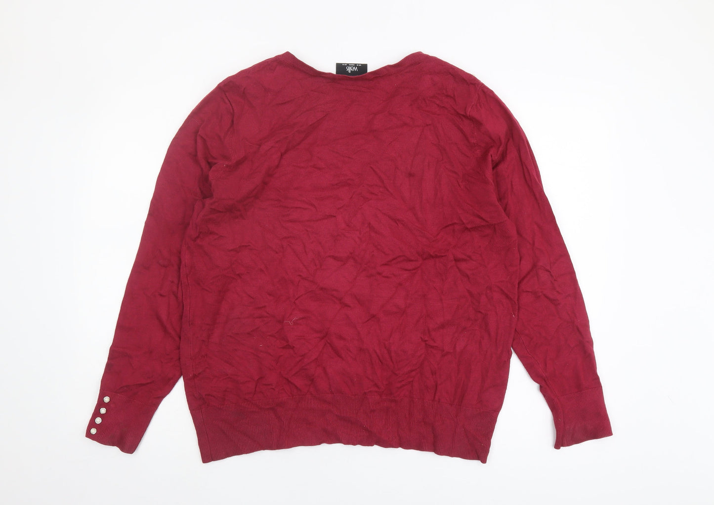 Wallis Women's Red Pullover Jumper Size 18
