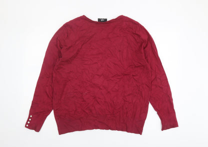 Wallis Women's Red Pullover Jumper Size 18
