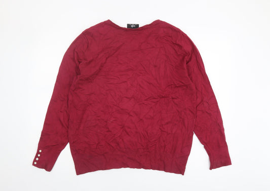 Wallis Women's Red Pullover Jumper Size 18