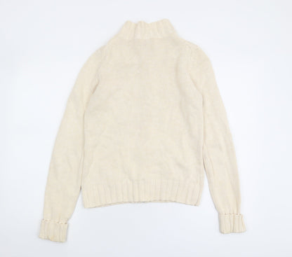 GAP Women's Beige Full Zip Cotton Jumper Size S