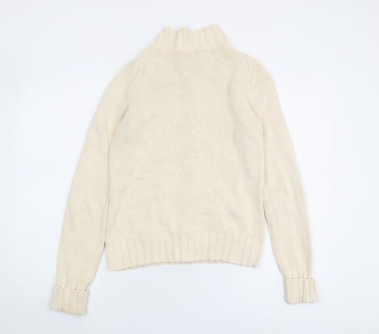 GAP Women's Beige Full Zip Cotton Jumper Size S