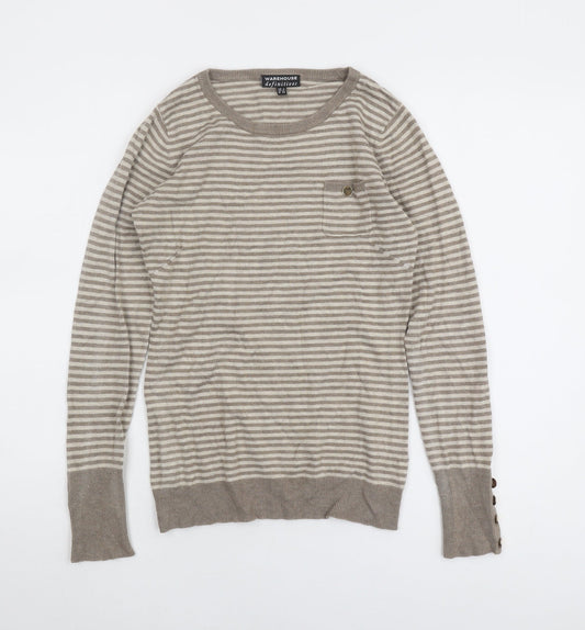 Womens UK Size 8 Warehouse Beige Jumper Jumper