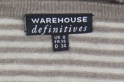 Womens UK Size 8 Warehouse Beige Jumper Jumper