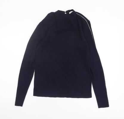 Warehouse Women's Blue Jumper Size 10 Long Sleeve