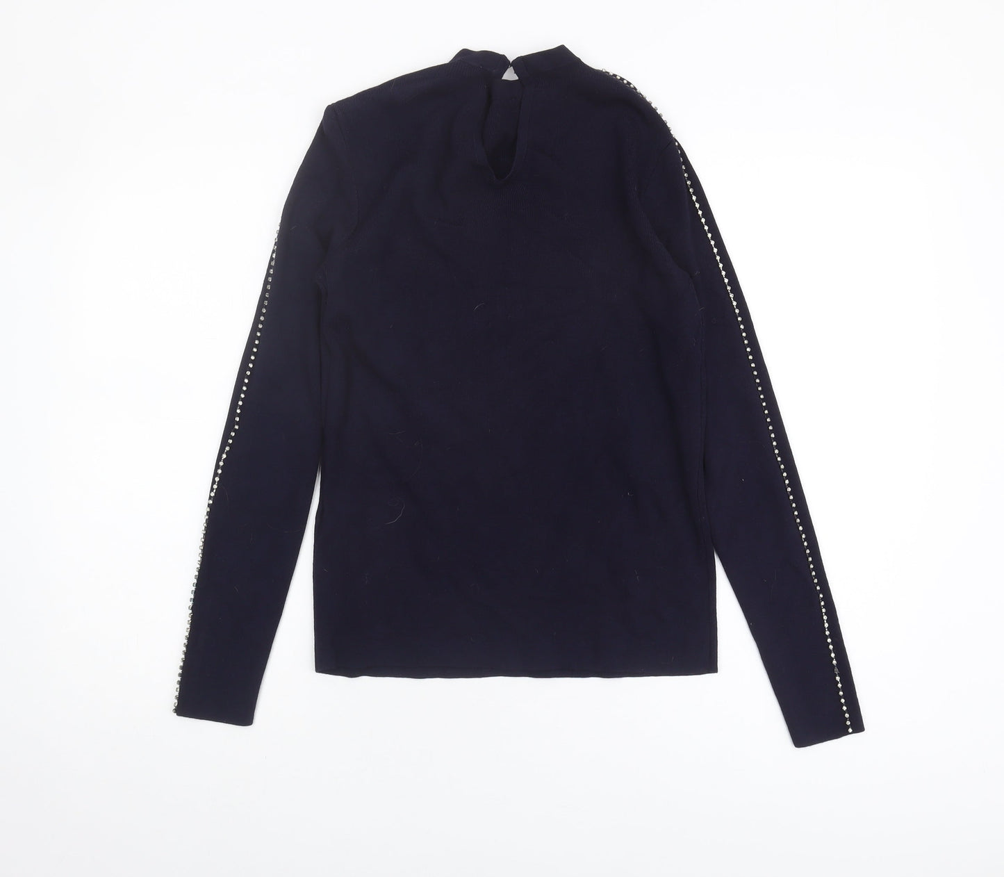 Warehouse Women's Blue Jumper Size 10 Long Sleeve