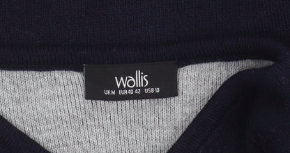 Womens UK Size M Wallis Blue Cardigan Jumper