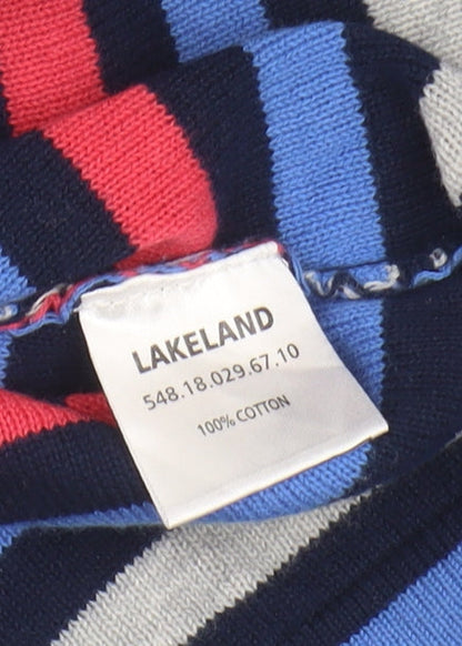 Lakeland Women's Multicoloured Striped Jumper Size 10