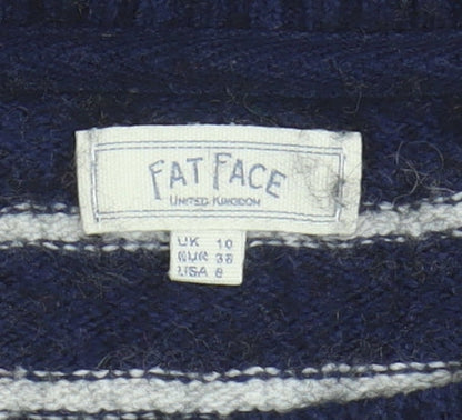 Womens UK Size 10 Fat Face Multicoloured Pullover Jumper