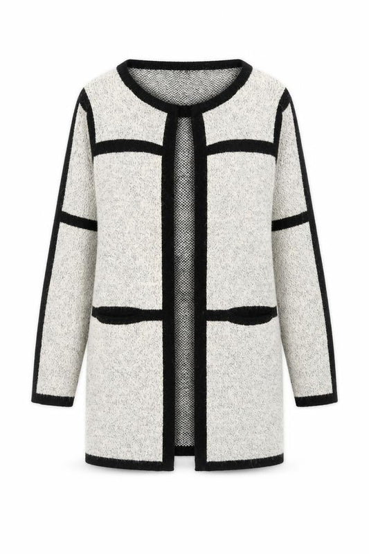 Womens UK Size 8 Izabel London Beige Cardigan Jumper