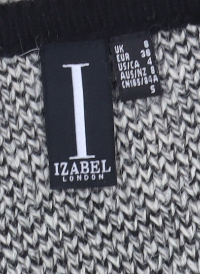 Womens UK Size 8 Izabel London Beige Cardigan Jumper
