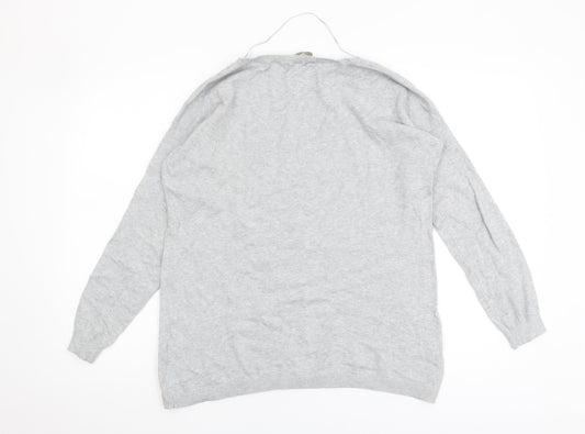 Womens UK Size S Oasis Grey Pullover Jumper