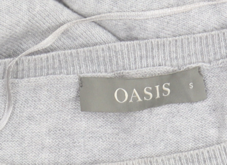 Womens UK Size S Oasis Grey Pullover Jumper