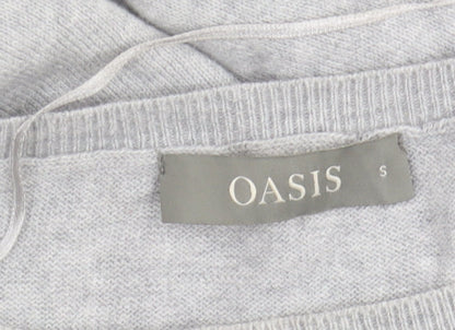 Womens UK Size S Oasis Grey Pullover Jumper
