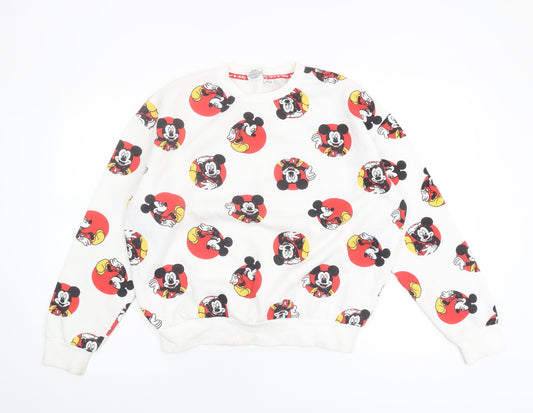 Womens UK Size S Disney Multicoloured Pullover Sweatshirt