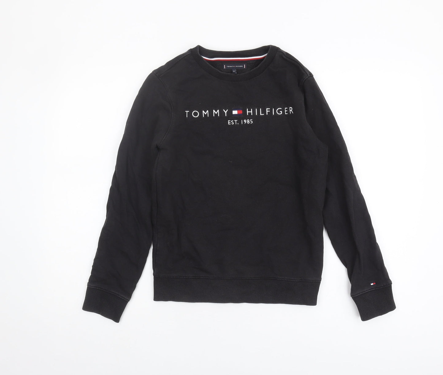 Tommy Hilfiger Boys Black Logo Sweatshirt - Size S