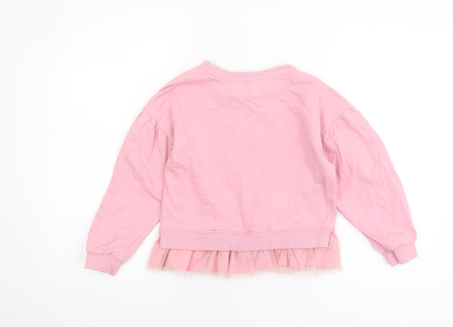 Crew Clothing Company Girls Pink Pullover Sweatshirt 8-9 Years Crew Neck