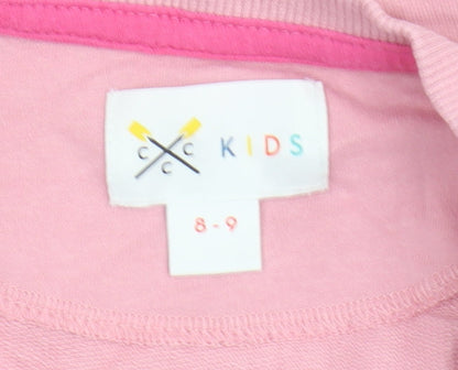 Crew Clothing Company Girls Pink Pullover Sweatshirt 8-9 Years Crew Neck