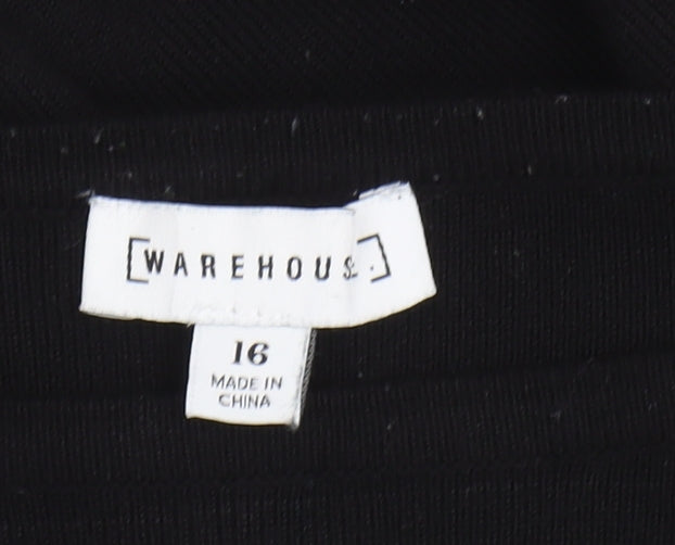 Womens UK Size 16 Warehouse Black Pullover Jumper