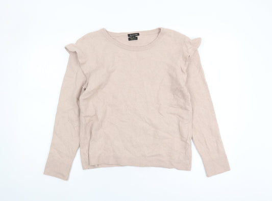 Womens UK Size L Massimo Dutti Beige Pullover Jumper