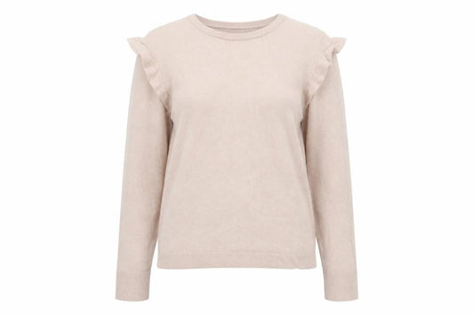Front view of Massimo Dutti Women's Beige jumper, size L