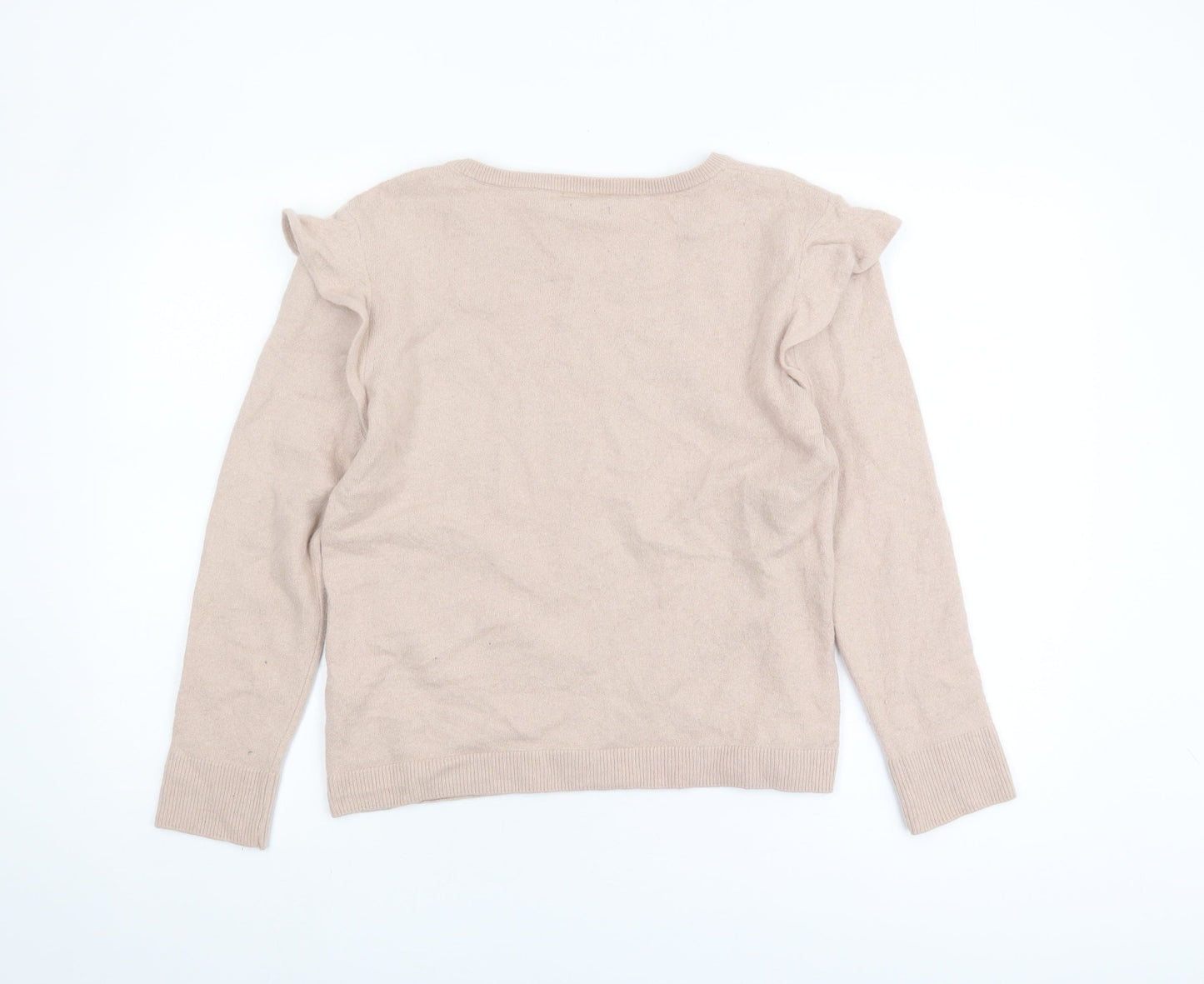 Womens UK Size L Massimo Dutti Beige Pullover Jumper