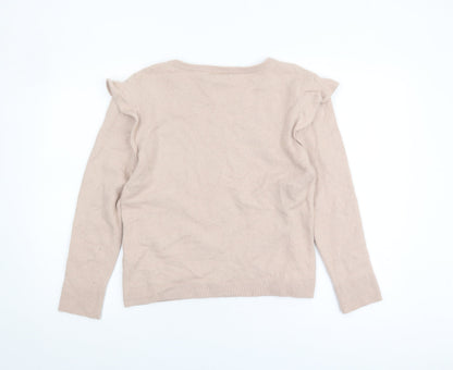 Womens UK Size L Massimo Dutti Beige Pullover Jumper