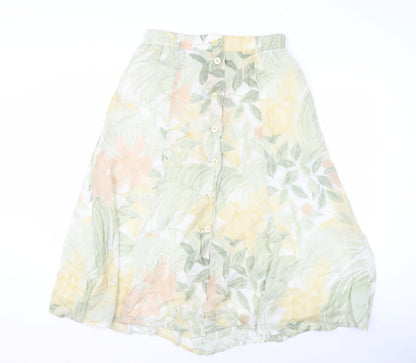 Jean Claire Women's Multicoloured Floral A-Line Skirt