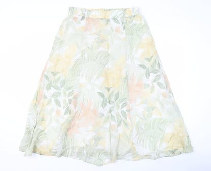 Jean Claire Women's Multicoloured Floral A-Line Skirt