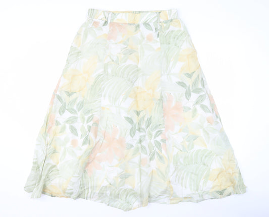 Jean Claire Women's Multicoloured Floral A-Line Skirt