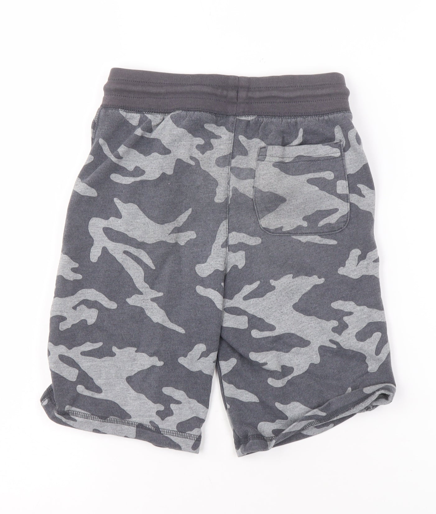GapKids Boys' Grey Camo Sweat Shorts, Size 6-7, Elastic Waist