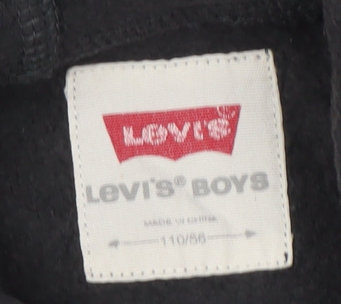 Levi's Boys Black Hoodie, Size 4 Years, Pullover Style