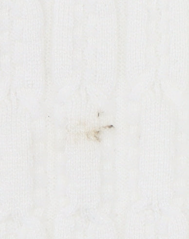 Tony Moro Men's Ivory Cable-Knit Pullover Jumper L