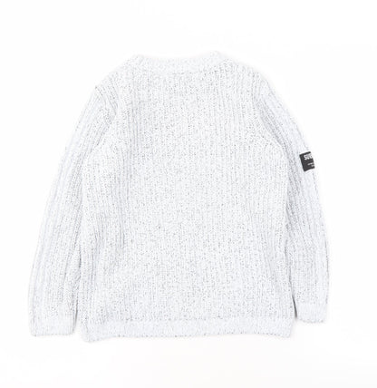 Next Boys Grey Chunky-Knit Pullover Jumper, Size 8 Years