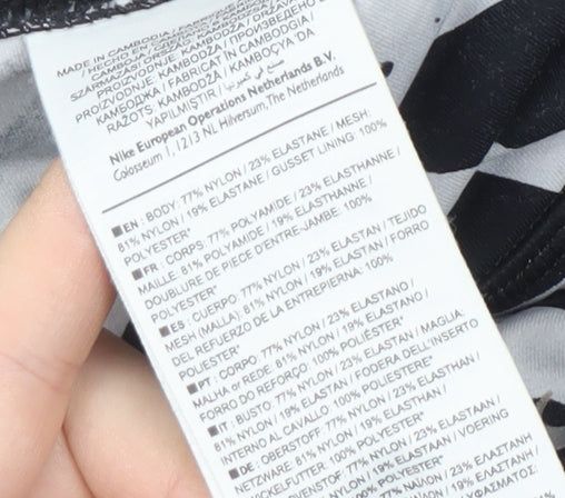 Nike Women's Black Leggings S - Sporty Animal Print