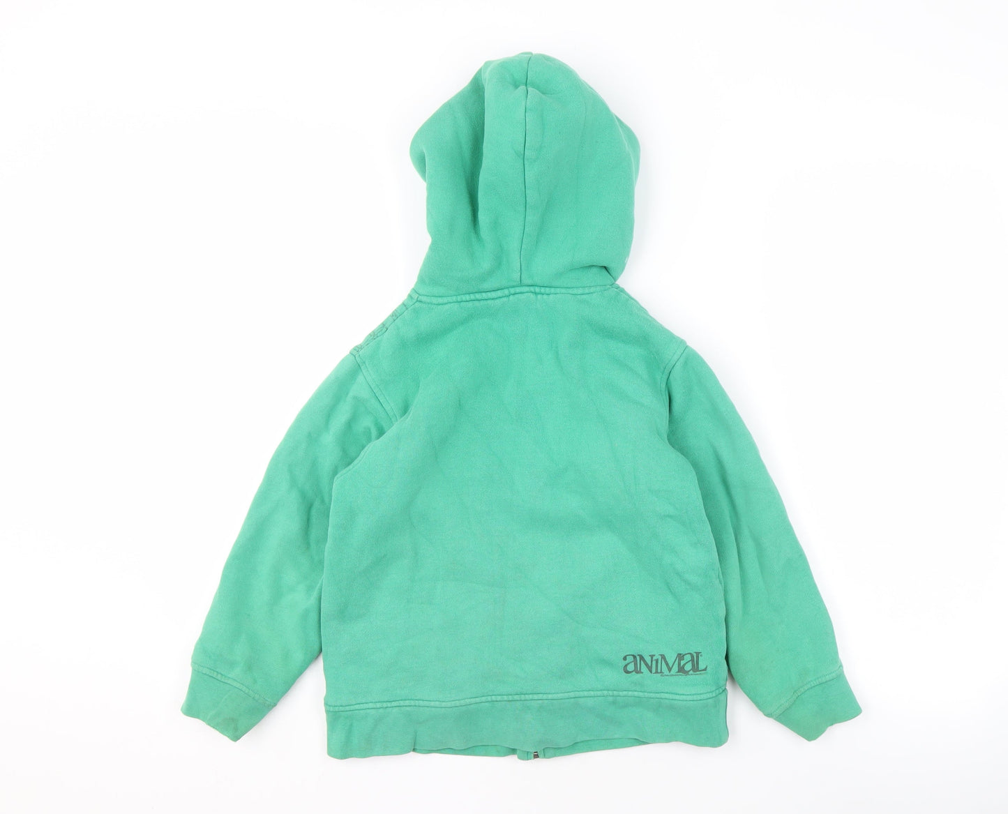 Animal Boys Green Full Zip Hoodie 2XS Graphic Print Casual