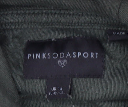 Pink Soda Sport Women's Green Pullover Hoodie Size 14