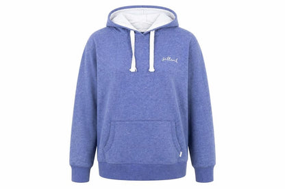 Front view of Saltrock unisex blue hoodie, long sleeve, regular fit
