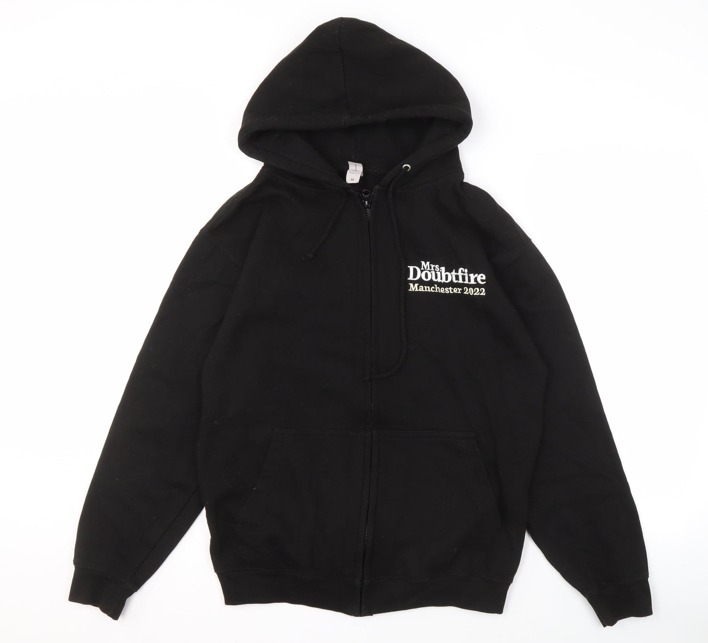 AWDis Men's Black M Hoodie with Logo, Full Zip